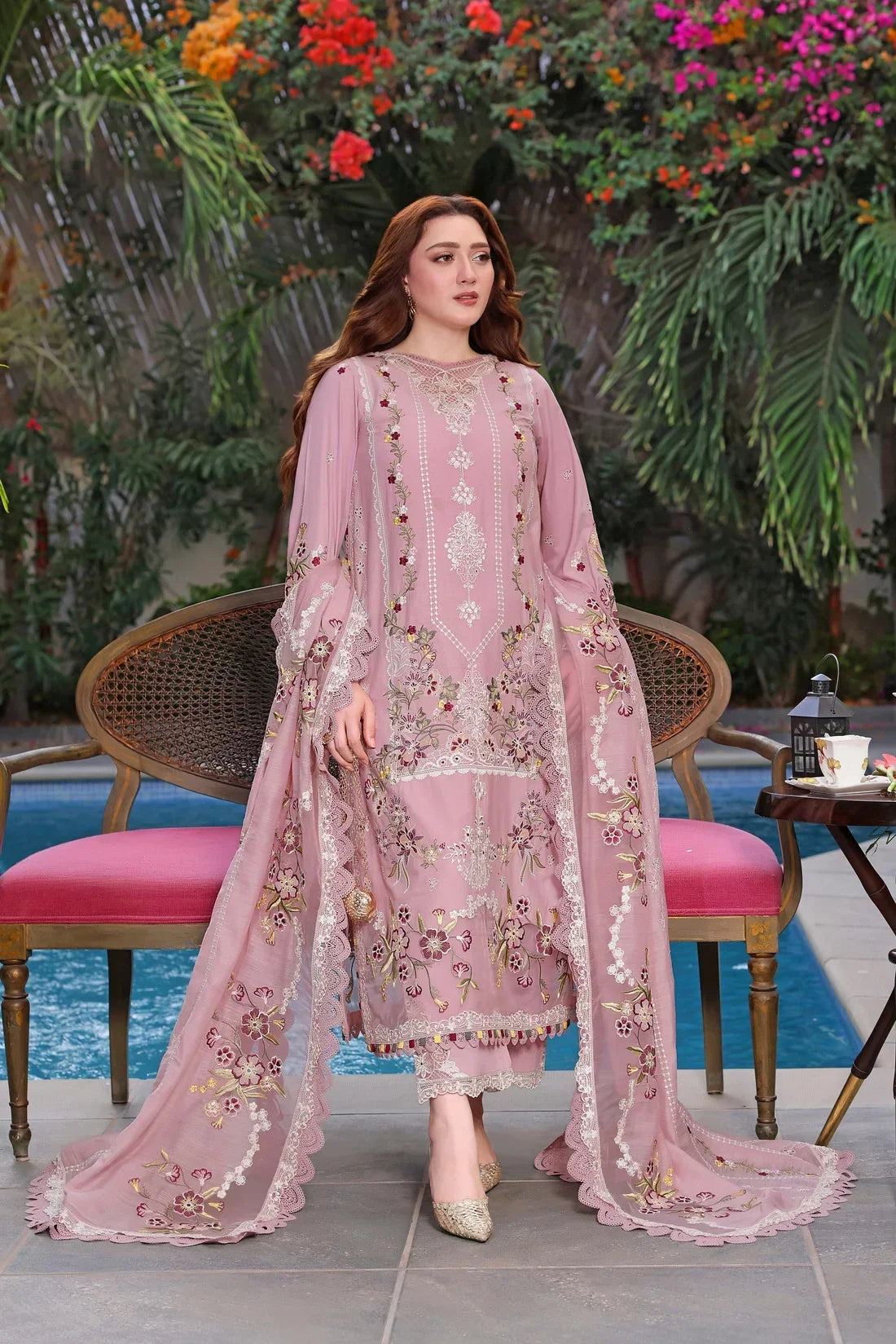 Aneela’s Luxury Dhanak Emb 3PC - MC9084