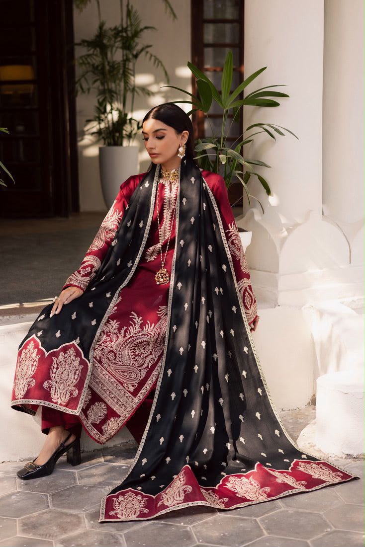 Marjaan 3-Piece Dhanak Winter Wedding Suit – Code 7427