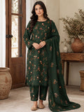 Cross Boti 3PC Dhanak - Green MC-7301-7398