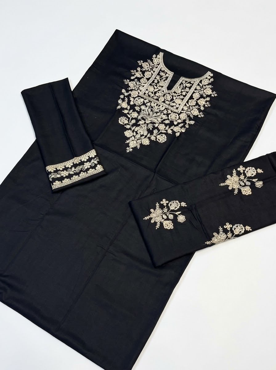 Lazuli 2-Piece Dhanak Embroidered Winter Wedding Suit – Code 6002