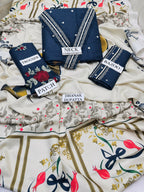 Urge 3PC Peach Dhanak 9093 AZ - Navy