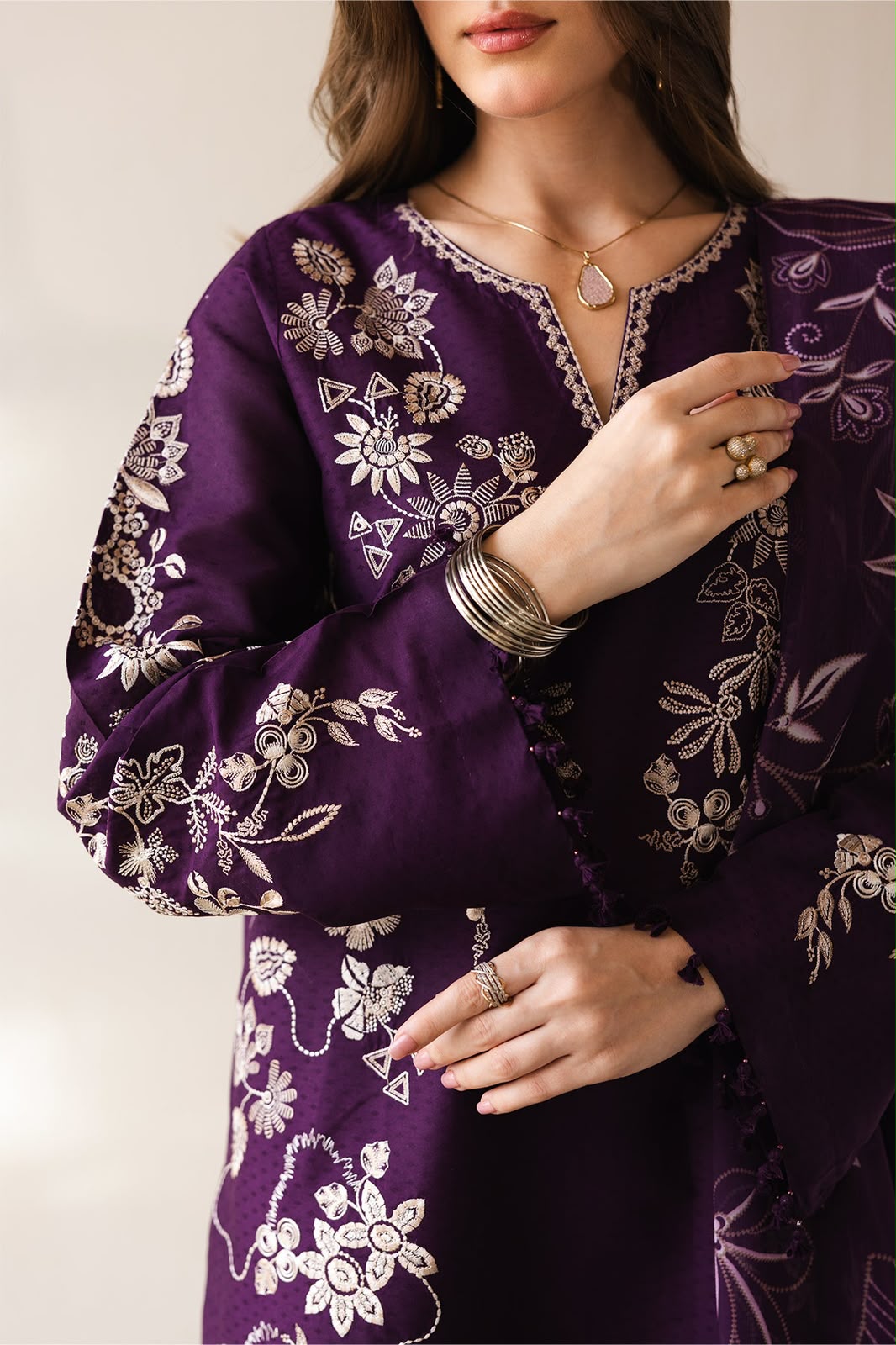 Barouqe 3PC Dhanak Winter Suit-MC9076