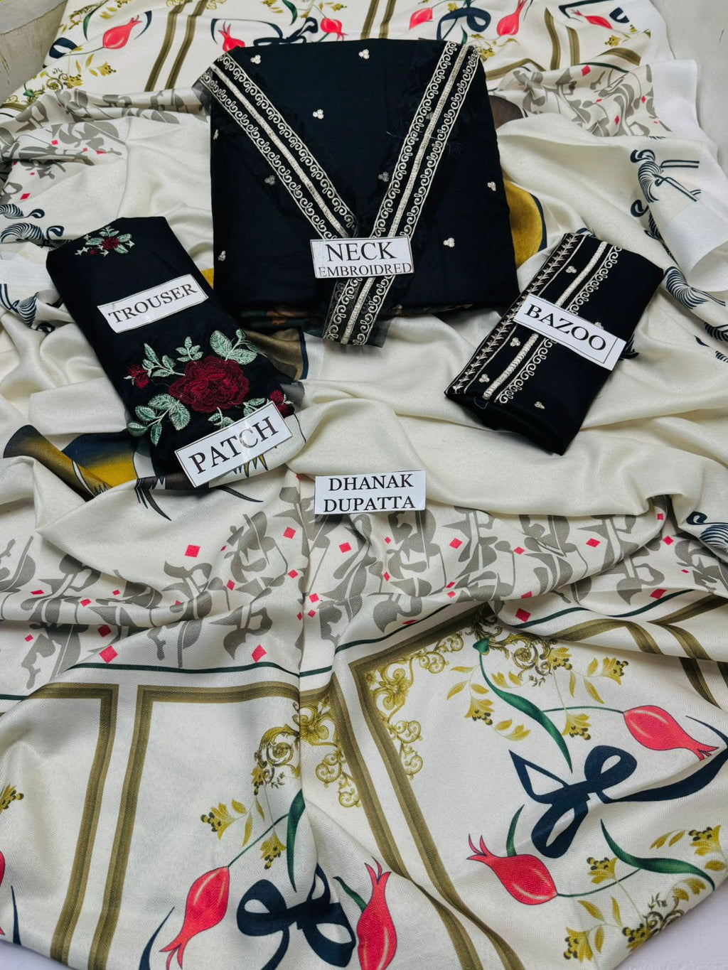 Urge 3PC Peach Dhanak 9093 AZ Black