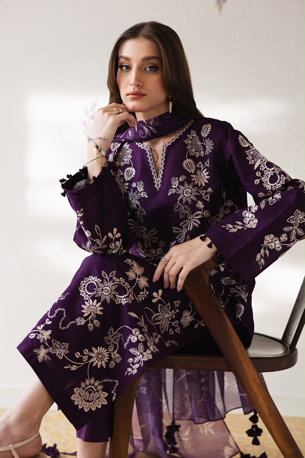 Barouqe 3PC Dhanak Winter Suit-MC9076