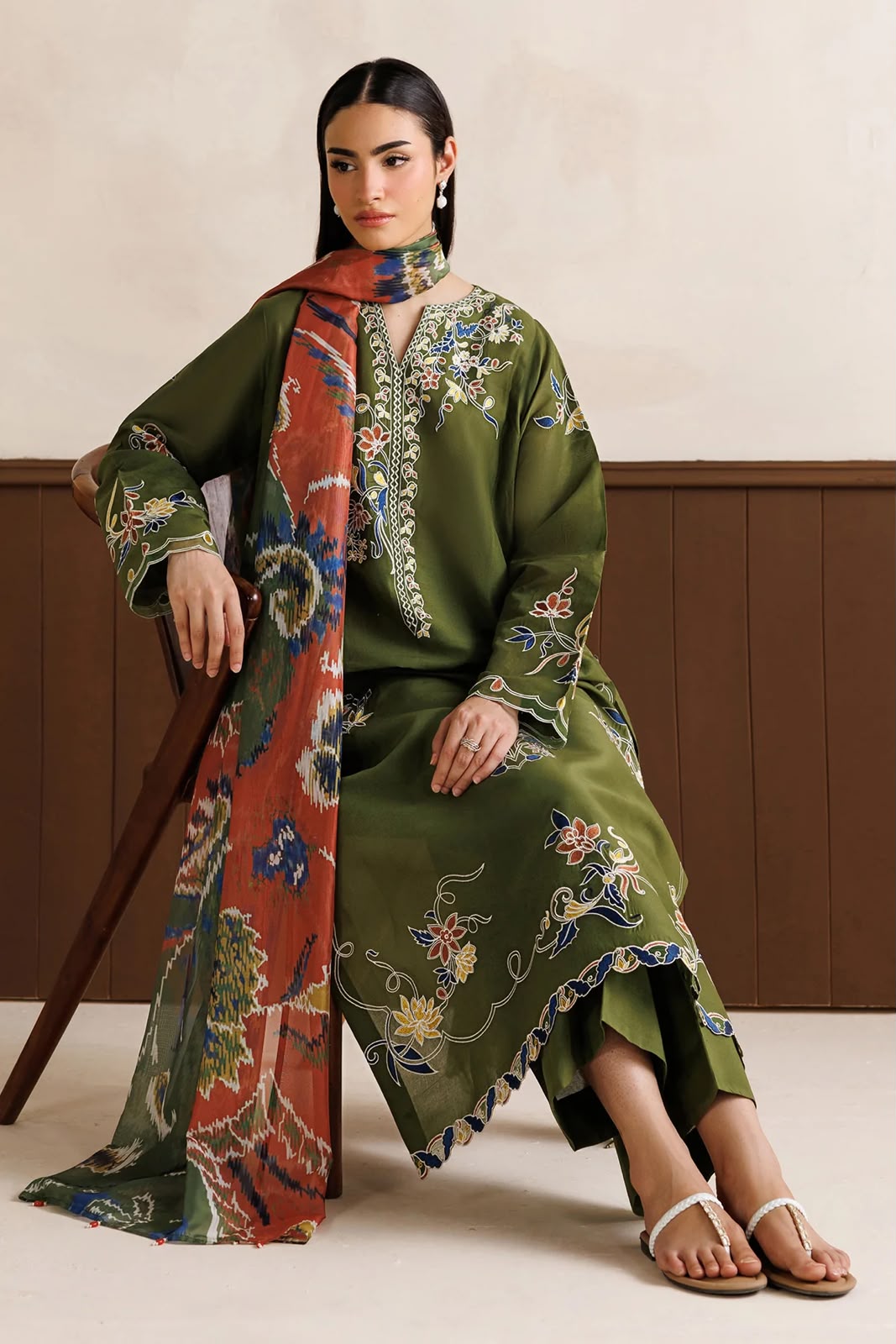 Barouqe 3PC Dhanak Winter Suit – 9079 AZ