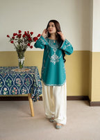 Urge 2-Piece Dhanak Embroidered Winter Wedding Suit – Code 6005