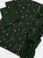 Cross Boti 3PC Dhanak - Green MC-7301-7398