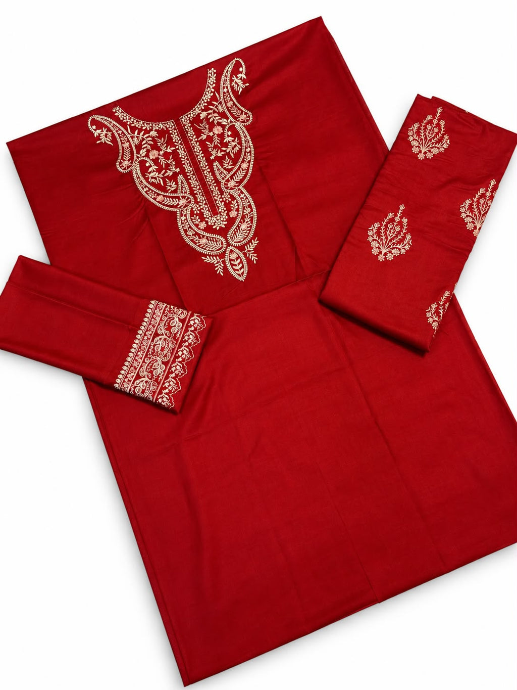 Urge 2-Piece Dhanak Embroidered Winter Wedding Suit – Code 1006