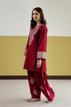 Urge 2-Piece Dhanak Embroidered Winter Wedding Suit – Code 1006