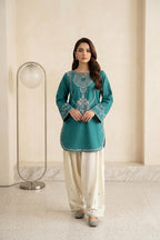Urge 2-Piece Dhanak Embroidered Winter Wedding Suit – Code 6005