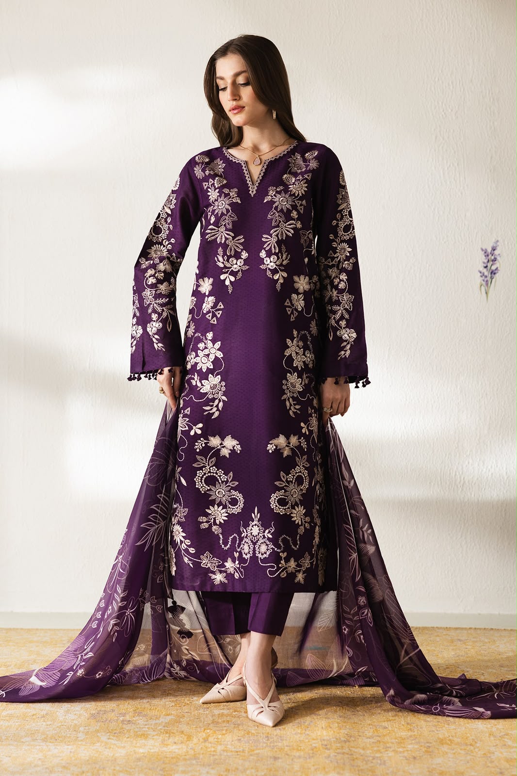 Barouqe 3PC Dhanak Winter Suit-MC9076