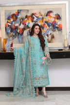 Aneela’s Luxury Dhanak Emb 3PC - MC9083