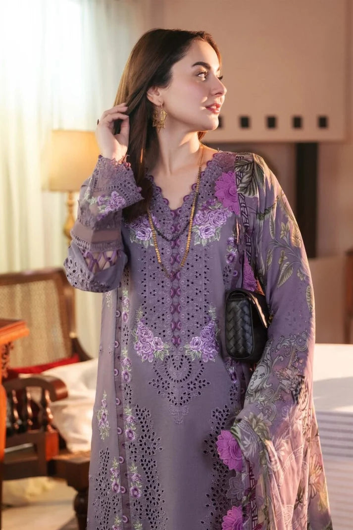Zara Shahjahan Luxury Dhanak Emb 3PC Printed Shawl - MC9033