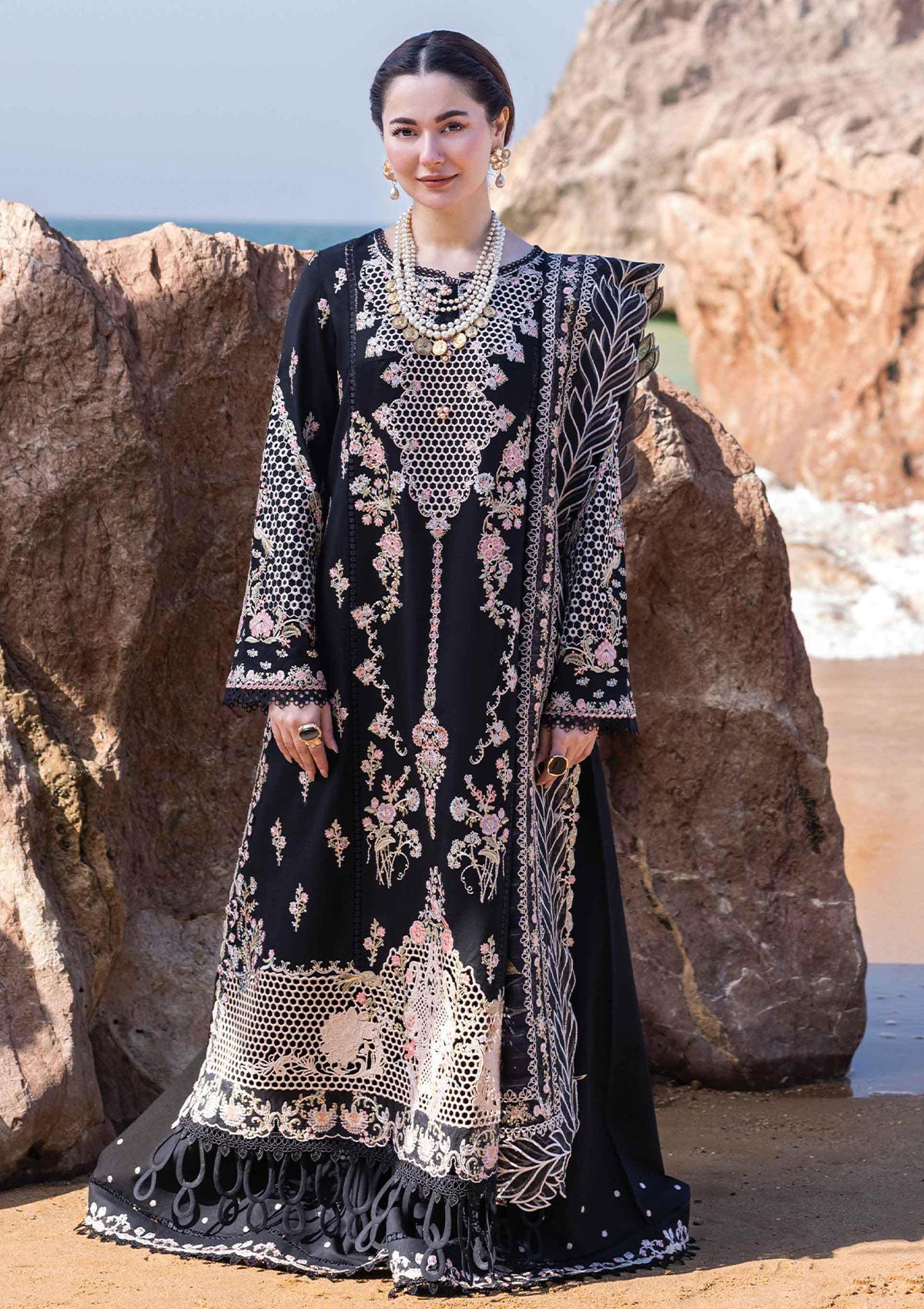 QALAMKAR LUXURY Emb 3PC -MC7045