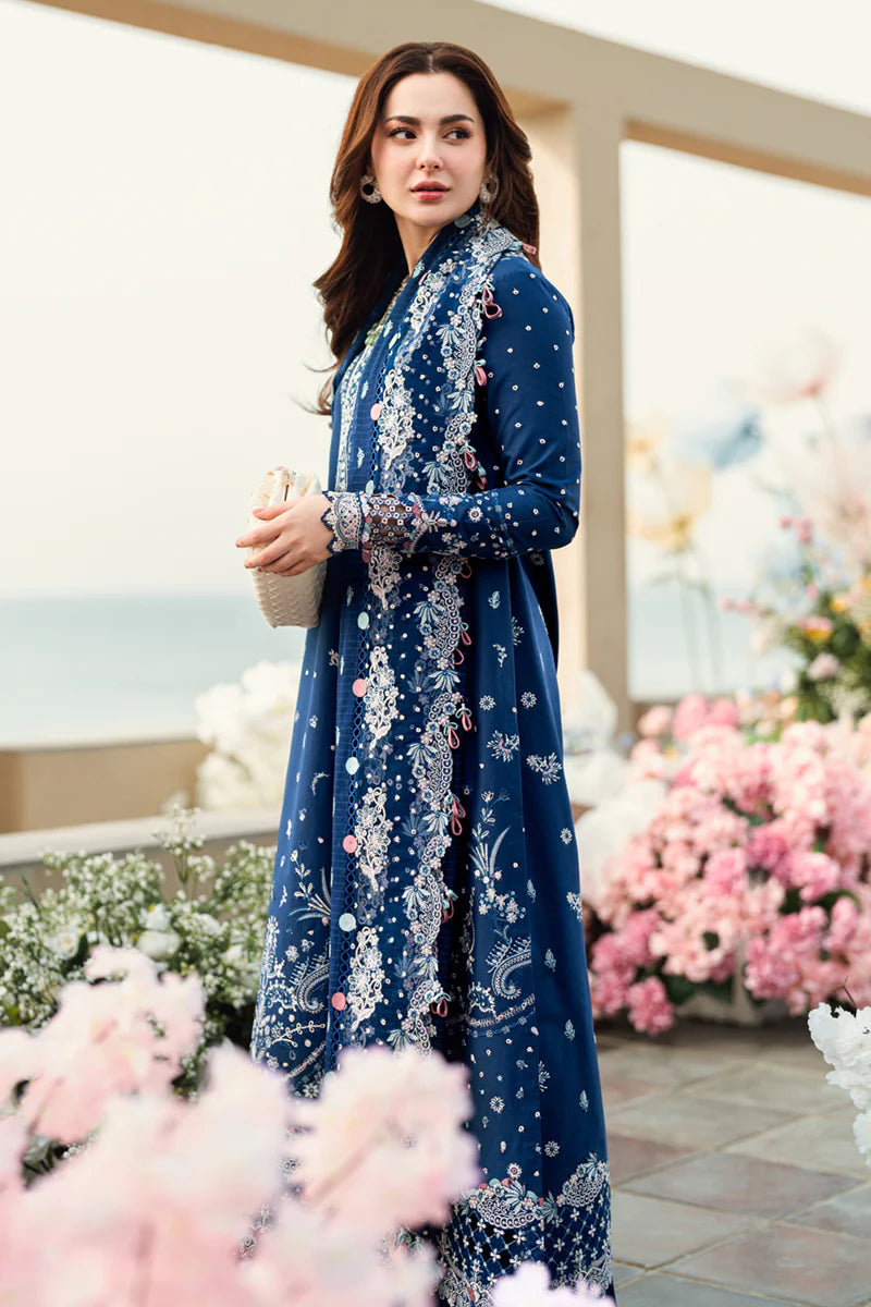 QALAMKAR LUXURY DHANAK EMB 3PC -MC7503