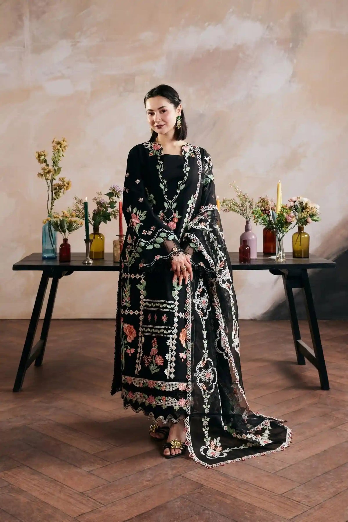 MARYAM HUSSAIN Dhanak Emb 3PC -MC9035