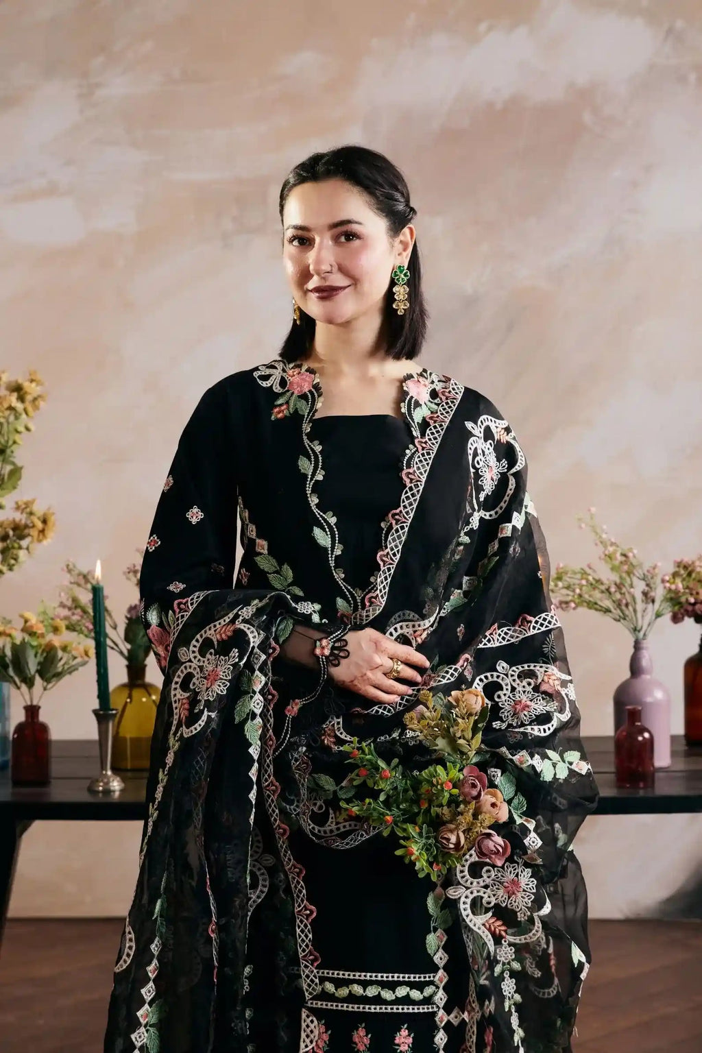 MARYAM HUSSAIN Dhanak Emb 3PC -MC9035