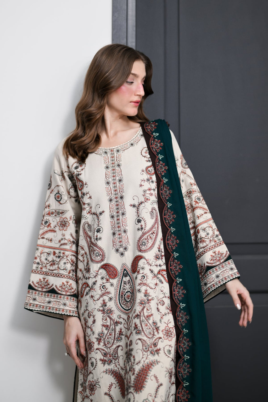 ZAIB LUXURY DHANAK EMB 3PC -MC7528
