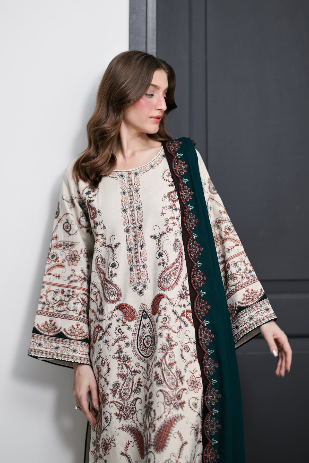 ZAIB LUXURY DHANAK EMB 3PC -MC7528