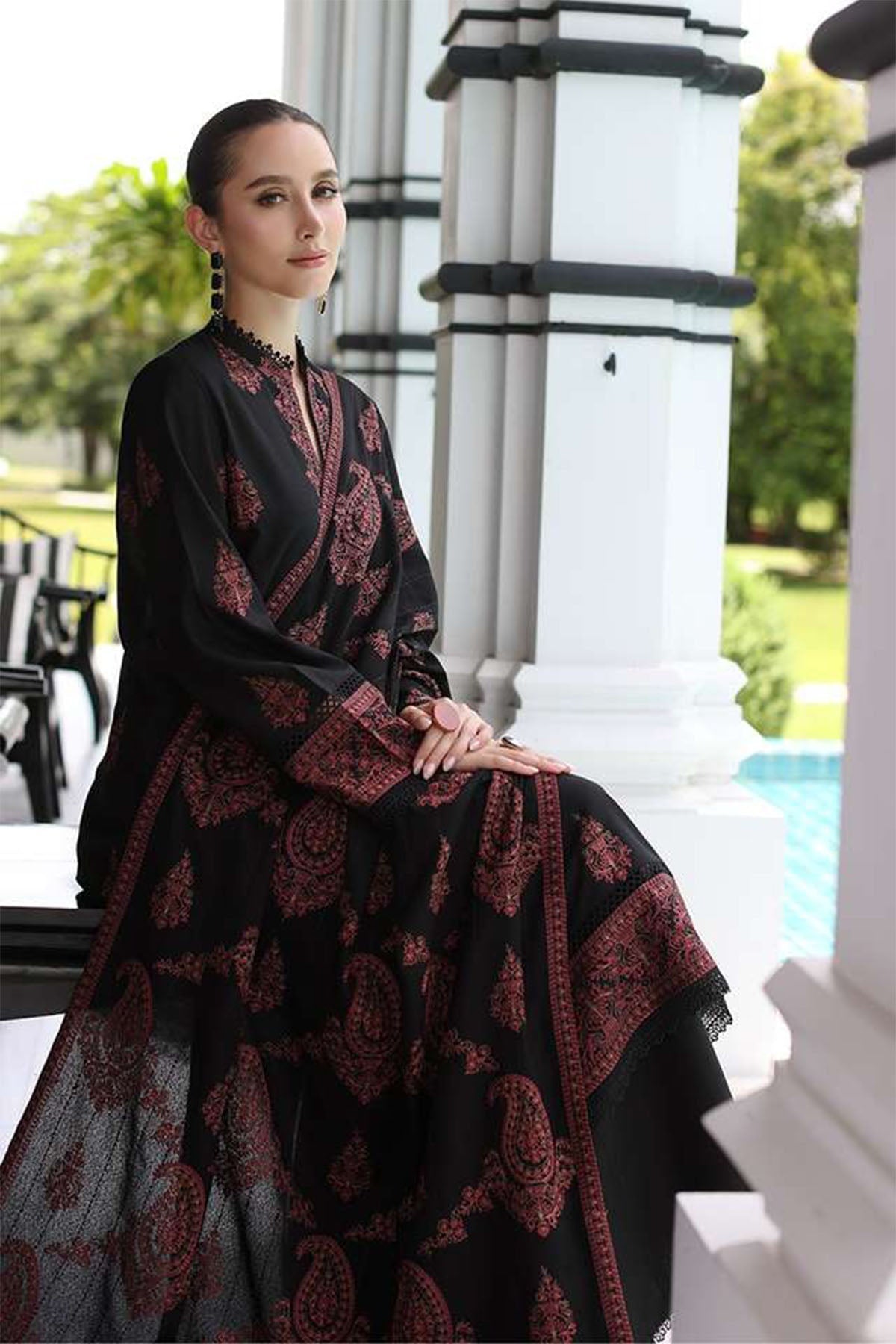 BAREEZE LUXURY DHANAK EMB 3PC -MC7494