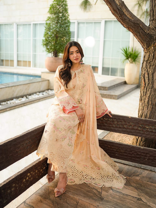 ANEELA'S LUXURY DHANAK EMB 3PC -MC7506