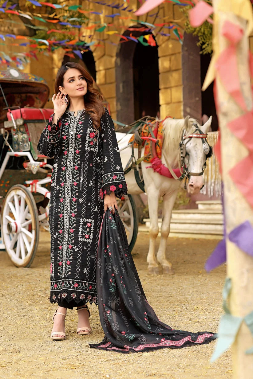 Aneela's Luxury Dhanak Emb 3PC -MC9025