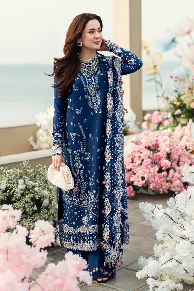 QALAMKAR LUXURY DHANAK EMB 3PC -MC7503