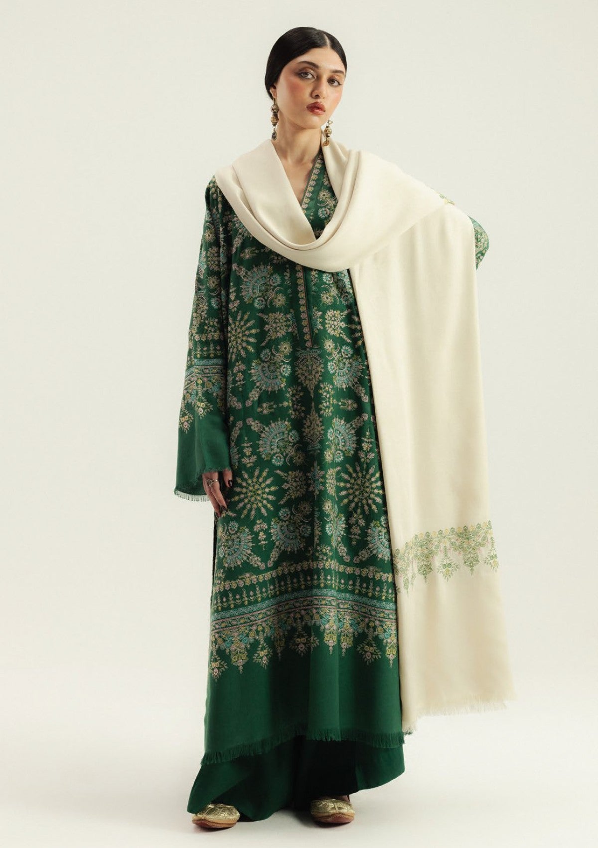 Zara ShahJahan Dhanak Emb 3PC -MC7450