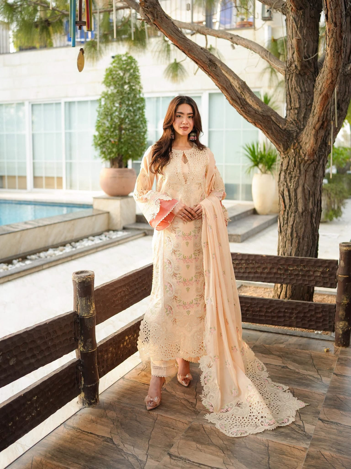 ANEELA'S LUXURY DHANAK EMB 3PC -MC7506