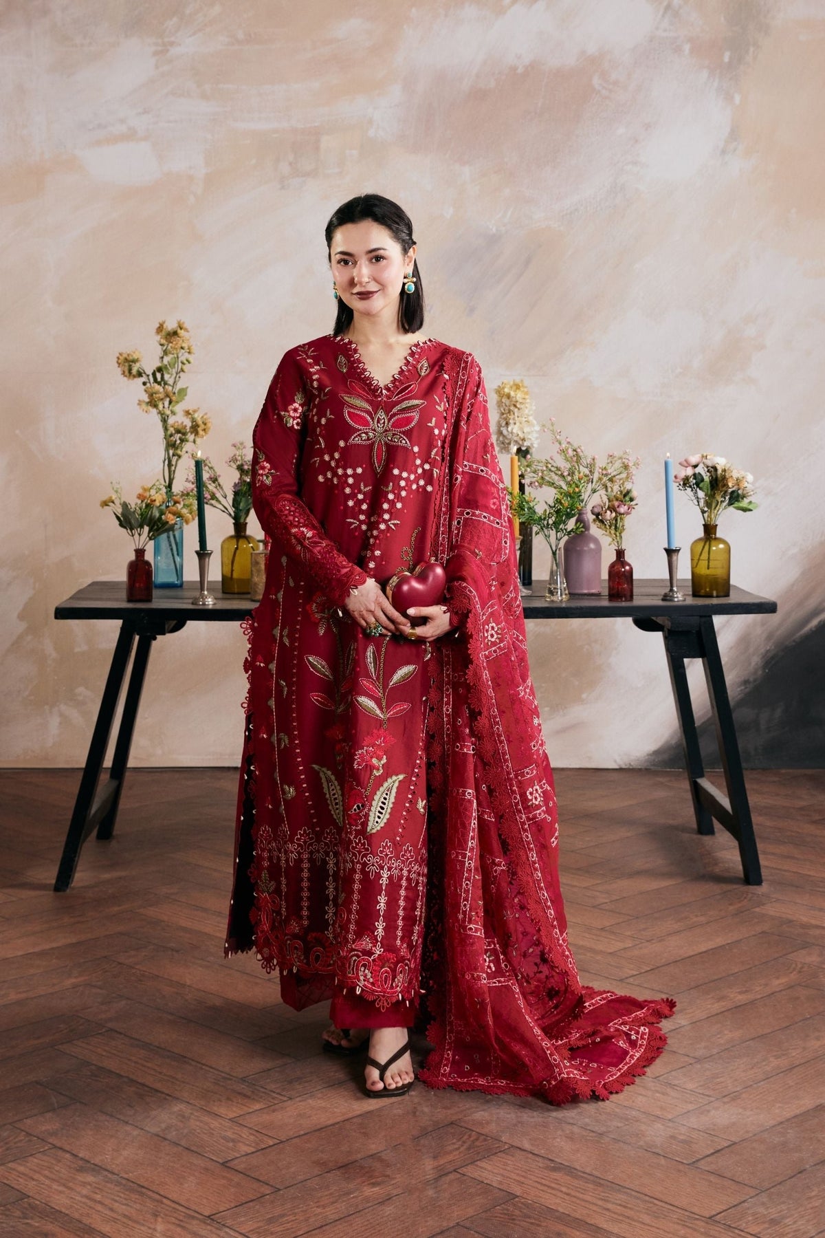 MARYAM HUSSAIN LUXURY DHANAK EMB 3PC -MC7499