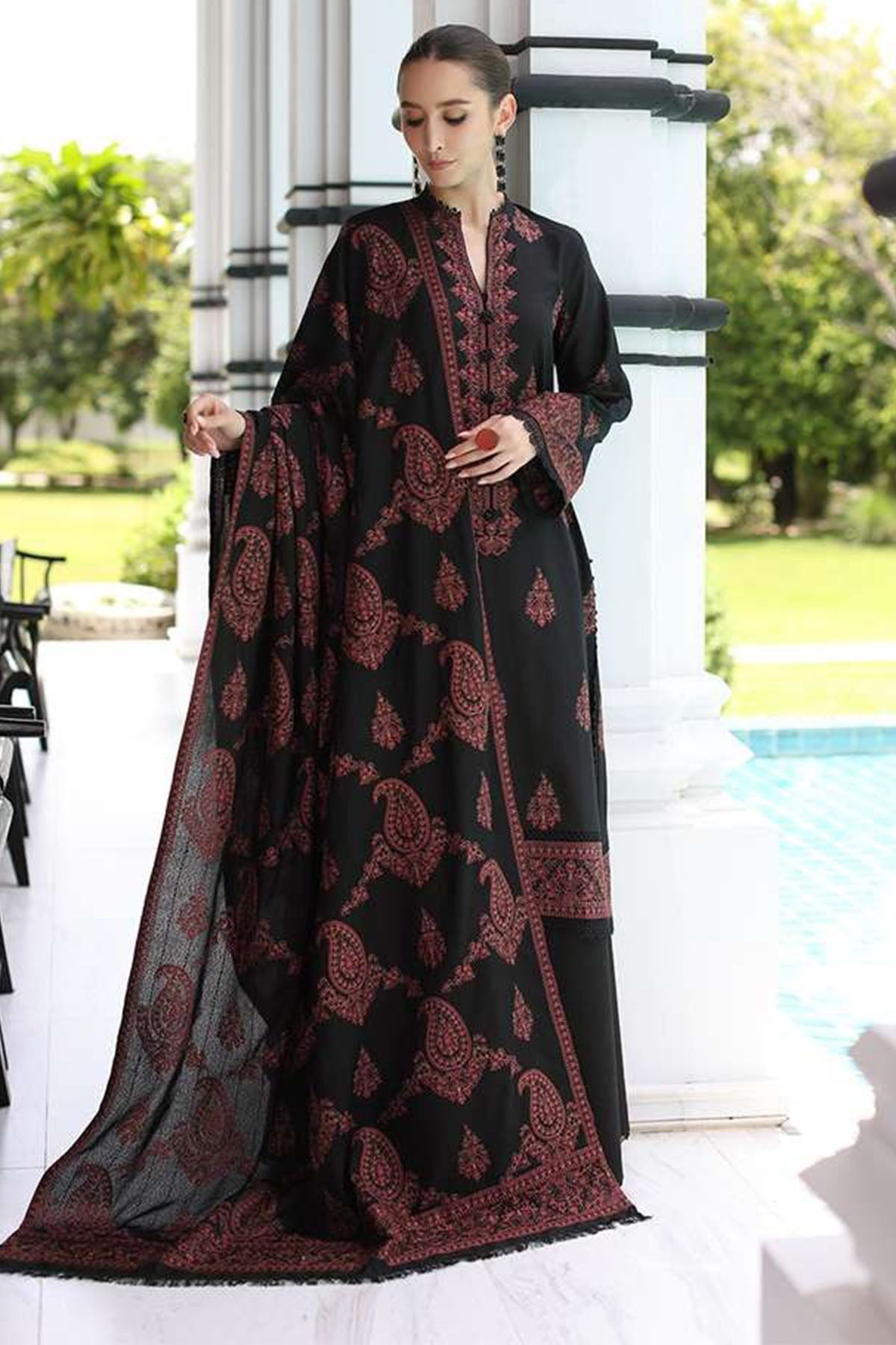 BAREEZE LUXURY DHANAK EMB 3PC -MC7494
