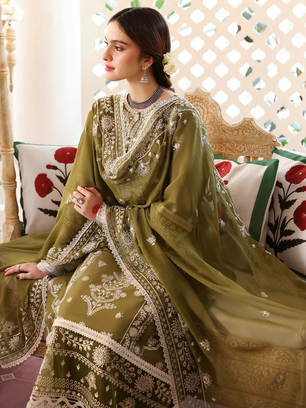 MAHNUR LUXURY DHANAK EMB 3PC -MC7282