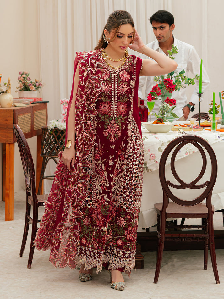 MAHNUR LUXURY EMB Dhanak 3PC -MC10007