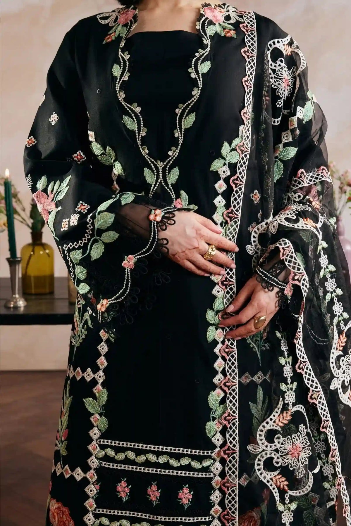 MARYAM HUSSAIN Dhanak Emb 3PC -MC9035