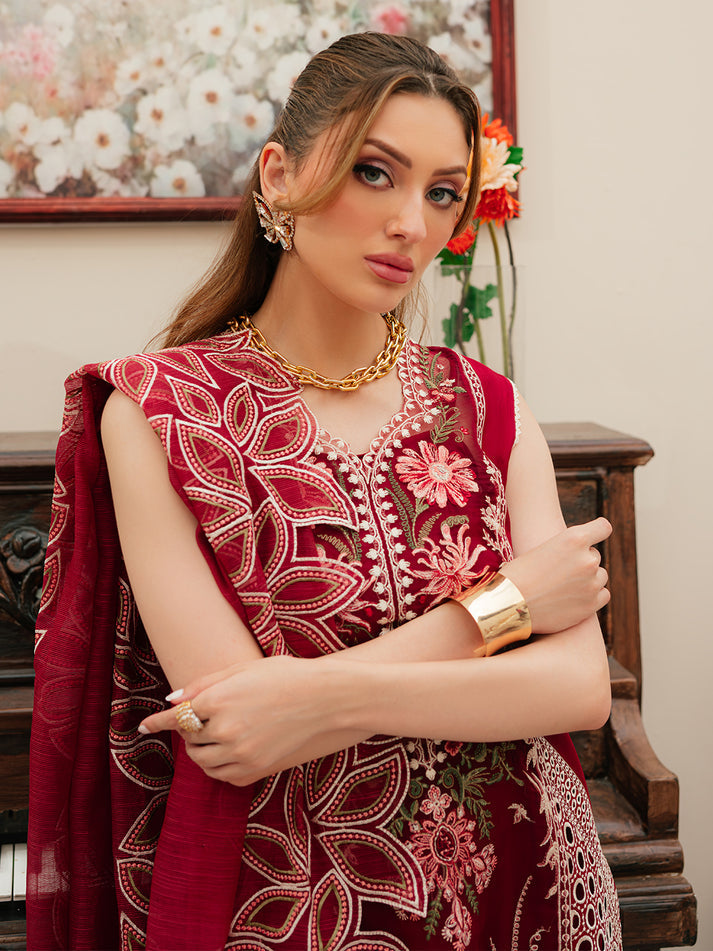MAHNUR LUXURY EMB Dhanak 3PC -MC10007
