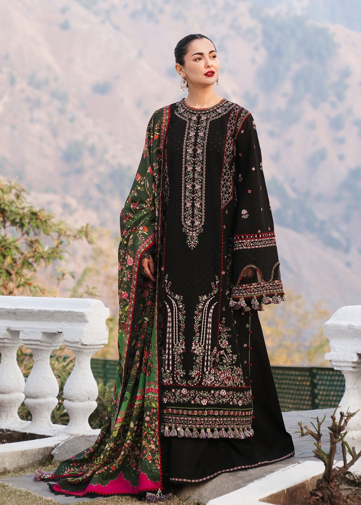 HUSSAIN REHAR Dhanak Emb 3PC -MC 7062